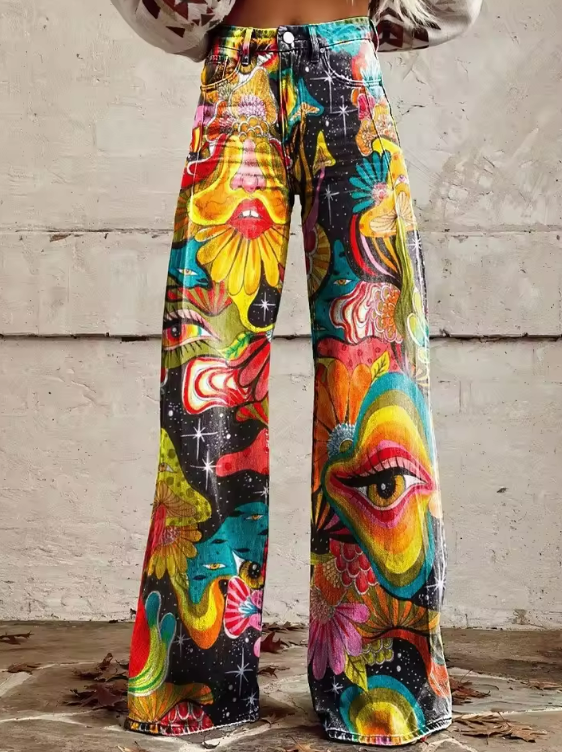 Pantalon Psychédélique Large – Audace et Style Artistique