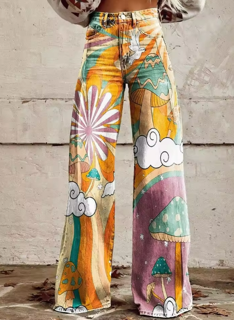 Pantalon Large Bohème Imprimé : Tendance Originalité Confort