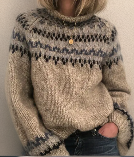 Pull Nordique en Laine – L’Hiver Comme Vous l’Aimez
