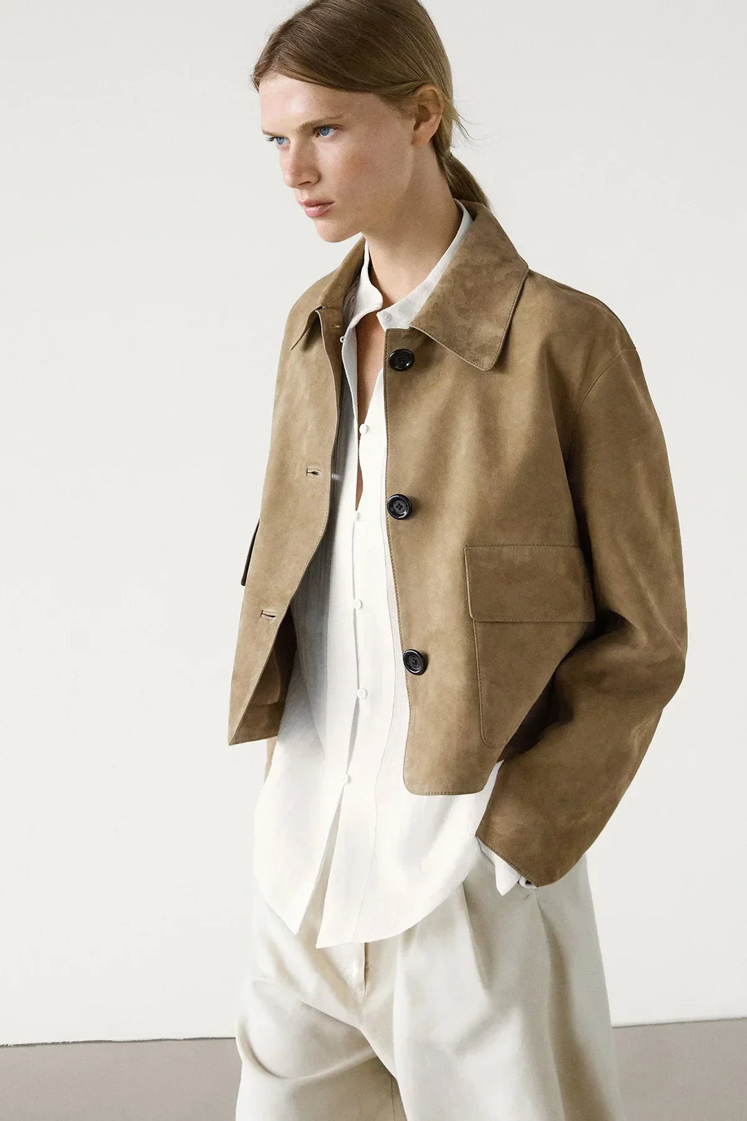 Veste Courte Daim Femme - Élégance Chic & Tendance