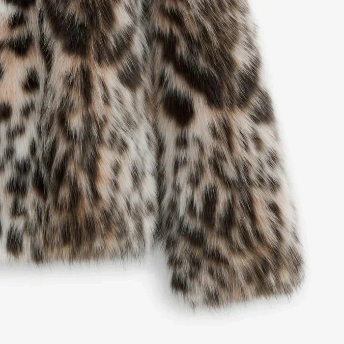 Veste Fausse Fourrure Imprimée Femme - Chaleur Élégante & Style