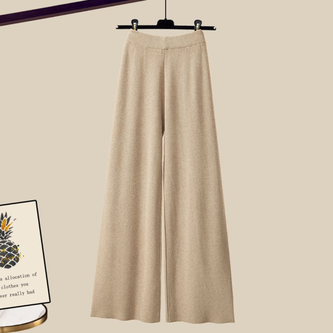 Ensemble 3 Pièces Chic : Pantalon, Chemise & Pull Polyvalents