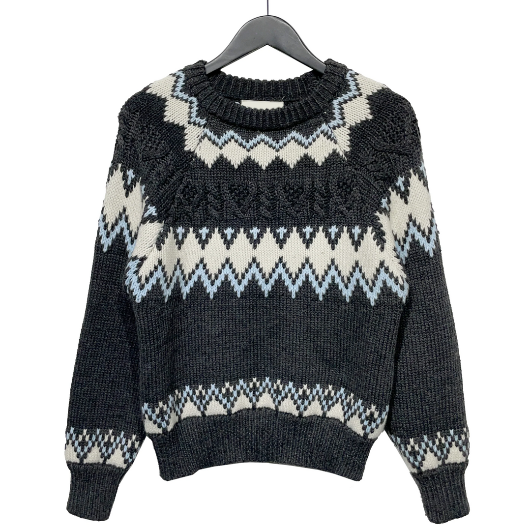 Pull Maille Hiver Motif Géométrique Chaleureux Confortable Tendance