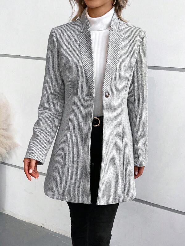Manteau Long Élégant Femme - Tissu Doux & Chic Intemporel