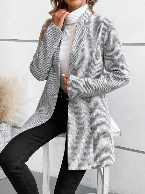 Manteau Long Élégant Femme - Tissu Doux & Chic Intemporel