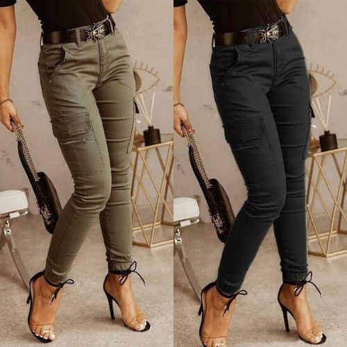 Chloé – Jean cargo femme | Style urbain et confort moderne