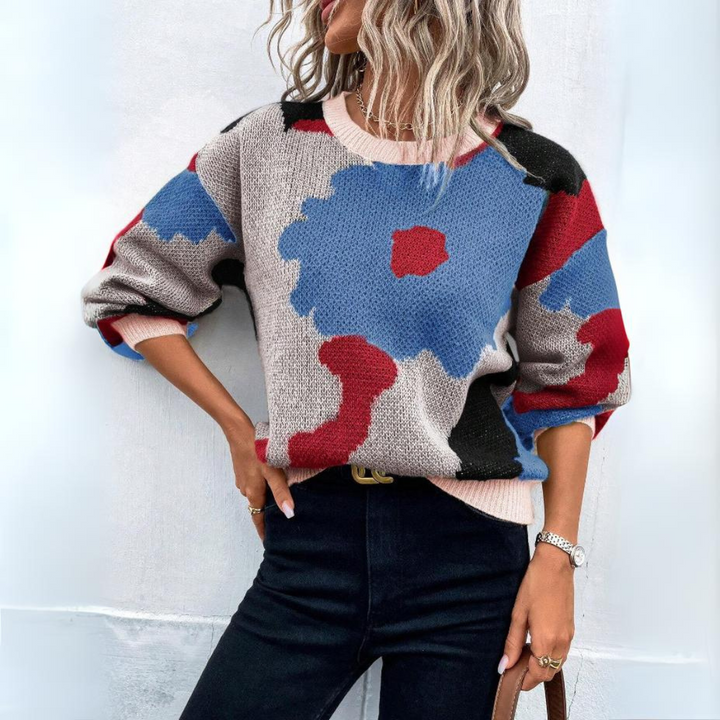 Pull Graphique Coloré Hiver Chaud Tendance Original