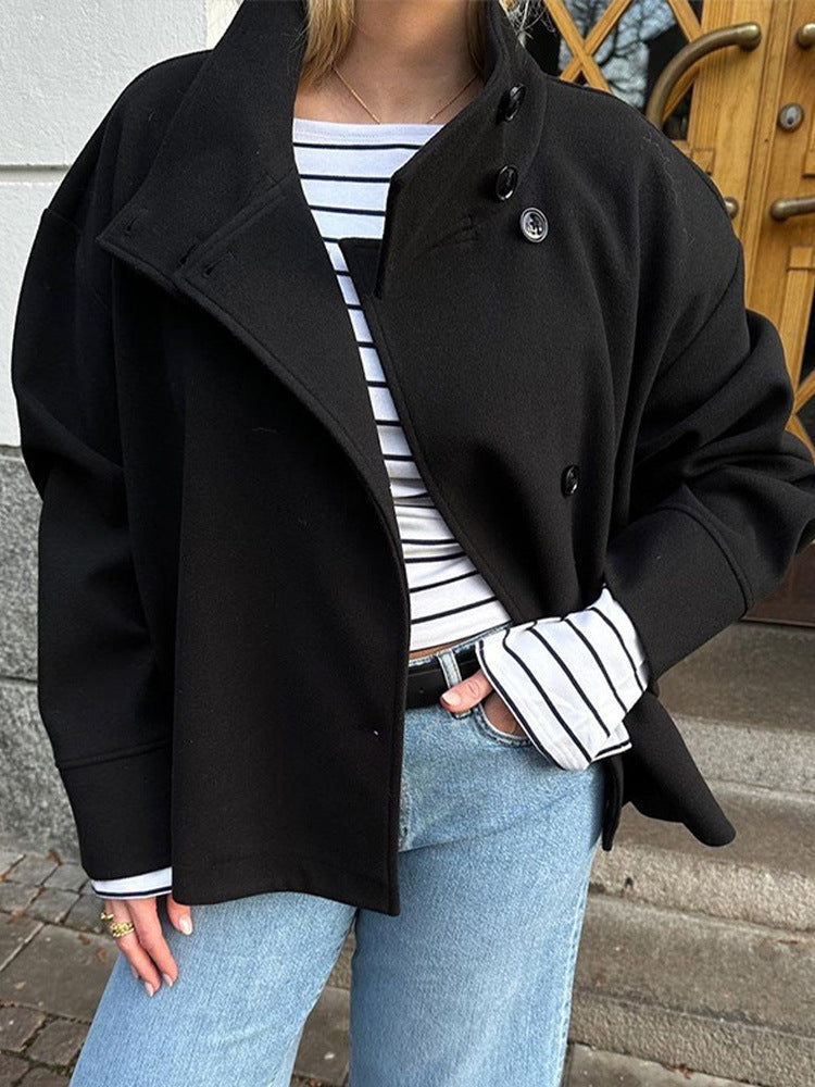 Veste Luxe Élégante Courte à Boutons Doubles