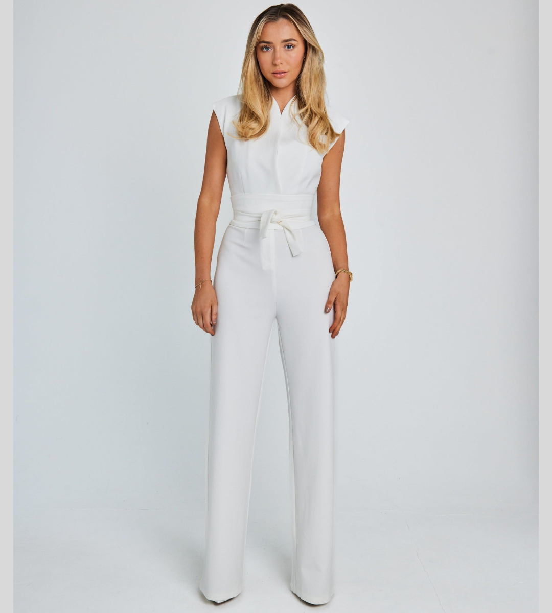 Combinaison Tailleur Ceinturée Femme - Élégante Sophistiquée & Chic