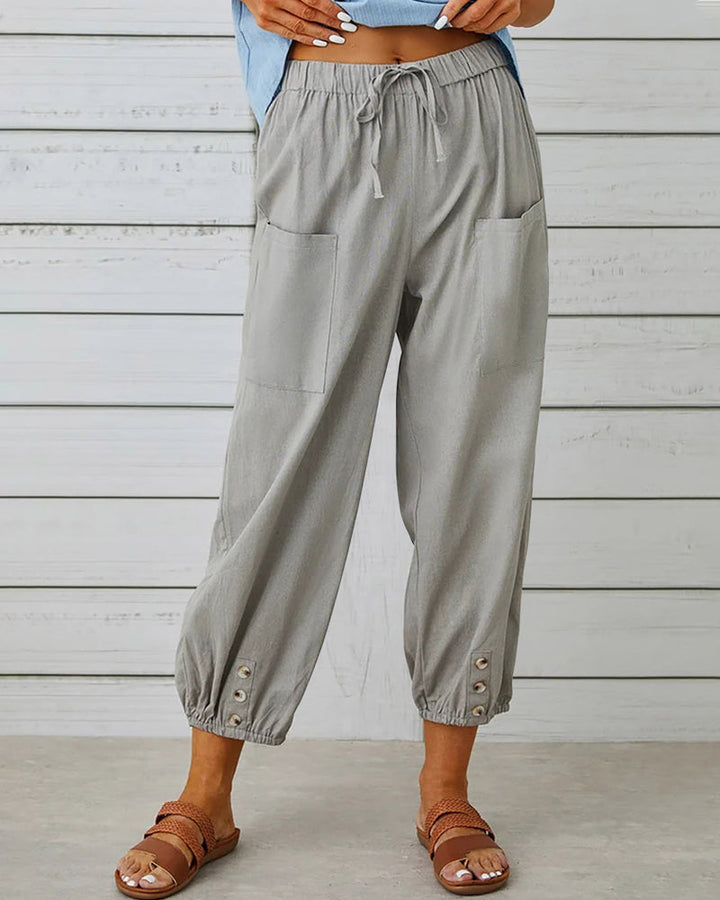 Elise – Pantalon ample femme taille haute