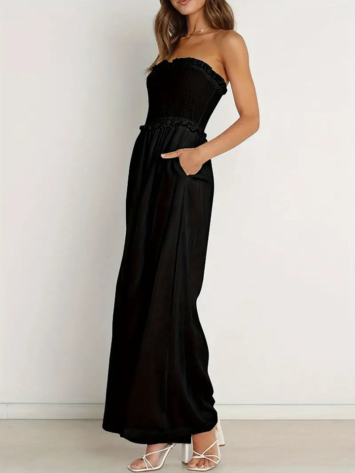 Combinaison Bandeau Noire Luna Femme | Élégance Intemporelle
