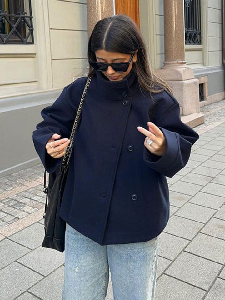 Veste Luxe Élégante Courte à Boutons Doubles