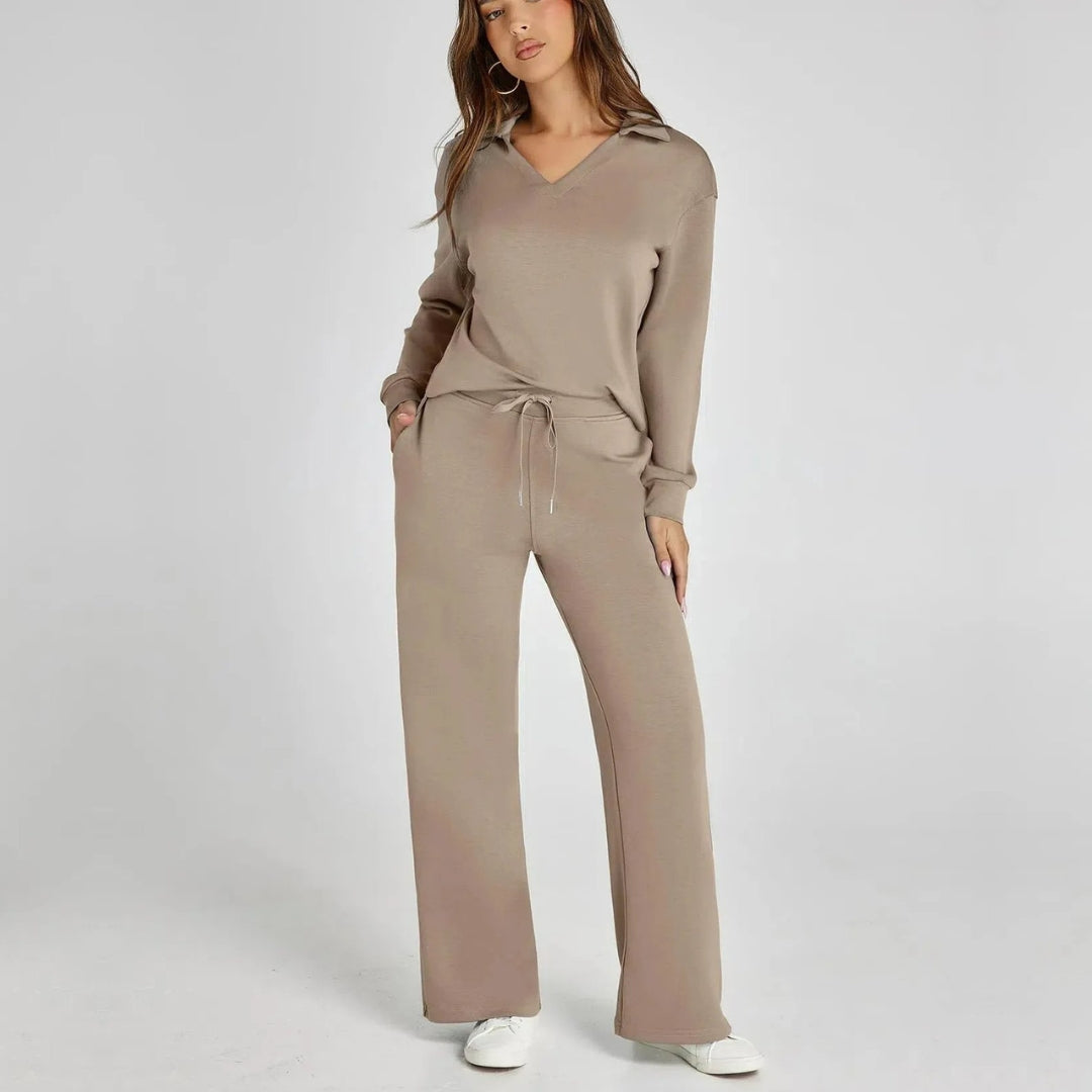 Ensemble Pull & Pantalon Large : Confort Élégant Décontracté