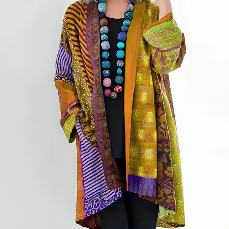 Kimono Bohème Multicolore Fluide - Léger Élégant Décontracté