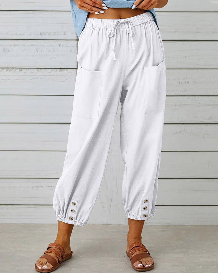 Elise – Pantalon ample femme taille haute