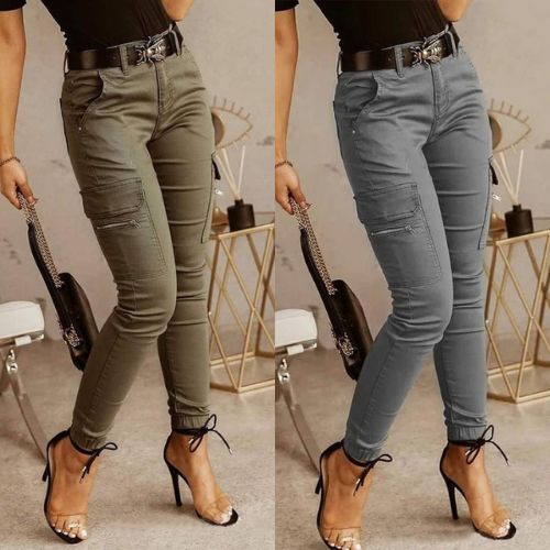 Chloé – Jean cargo femme | Style urbain et confort moderne