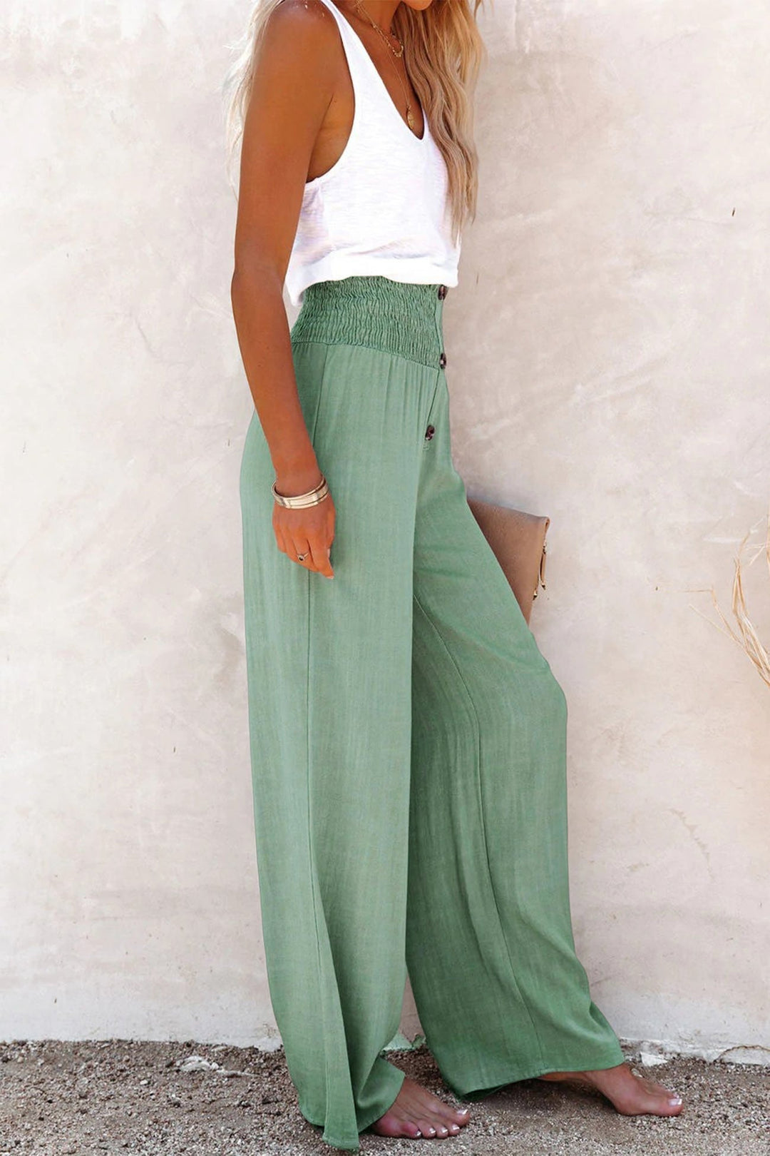 Pantalon Large Taille Haute Yasmine Femme – Élégance & Confort