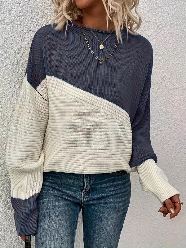 Pull Bicolore Maille Texturée : Style Moderne & Confort Hiver