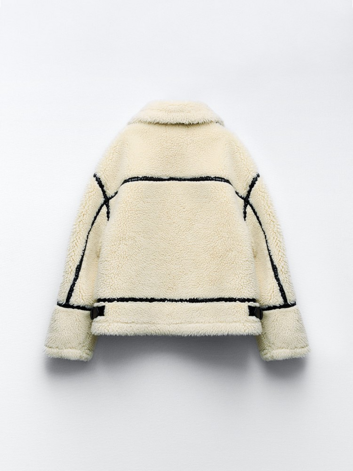 Veste Aviateur Mouton Doux | Chaleur Tendance & Style Hivernal