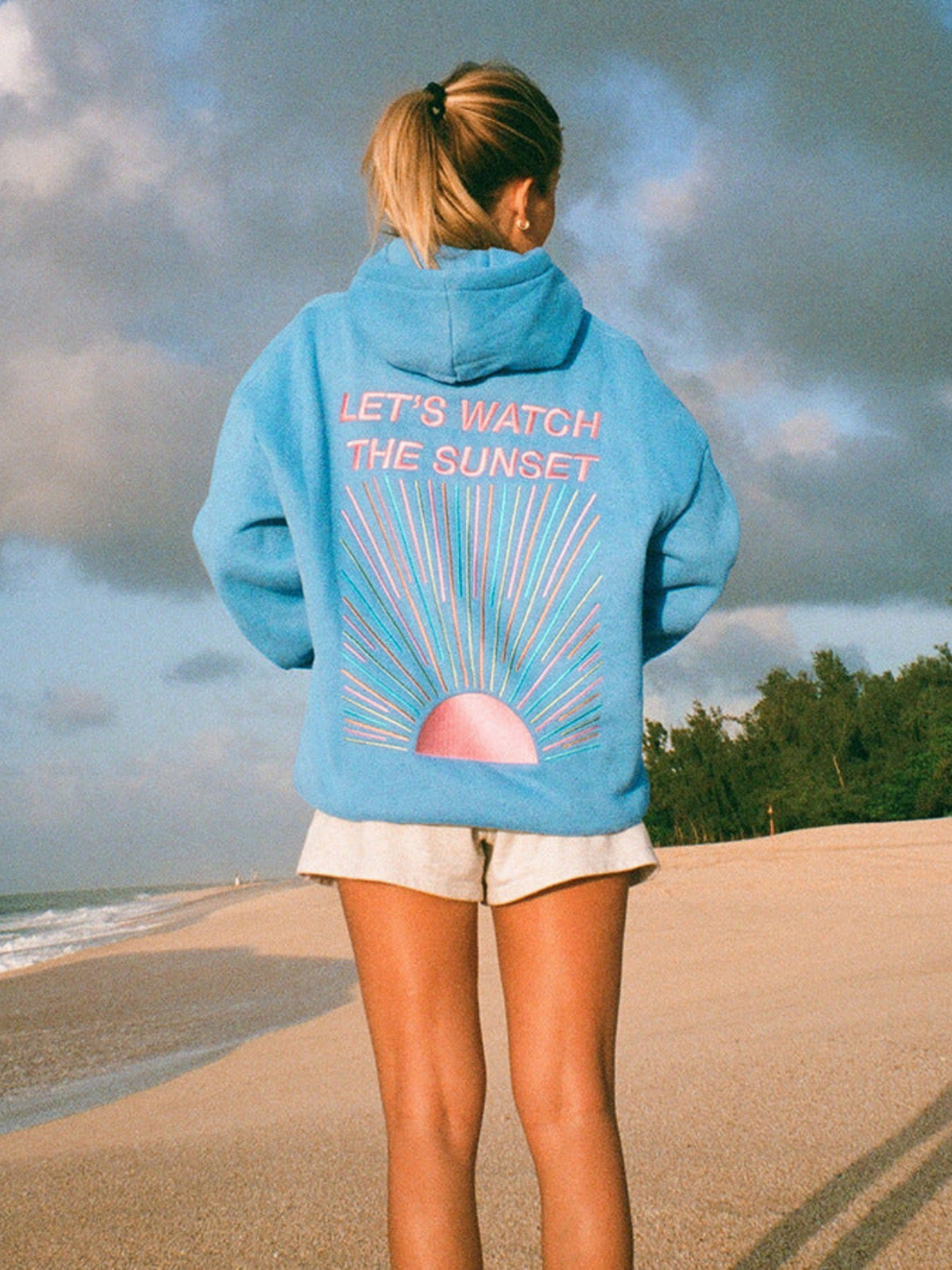 Sweat à Capuche Oversize Imprimé Sunset - Confortable Style Décontracté
