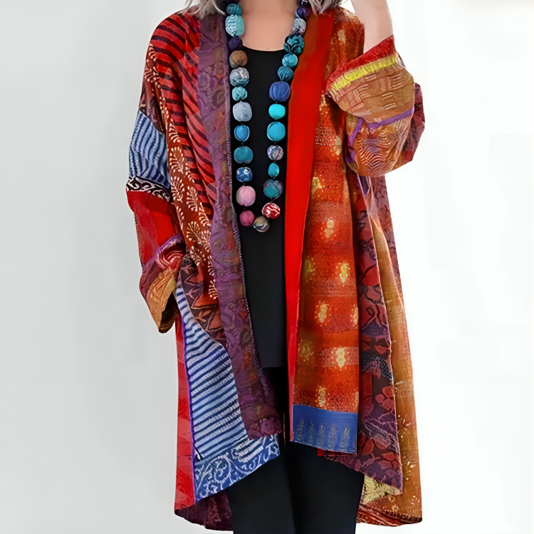 Kimono Bohème Multicolore Fluide - Léger Élégant Décontracté