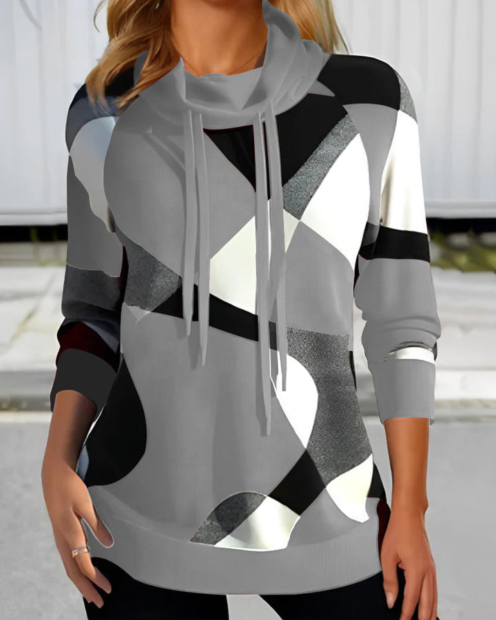 Sweat à Capuche Imprimé Graphique Femme - Moderne & Confortable