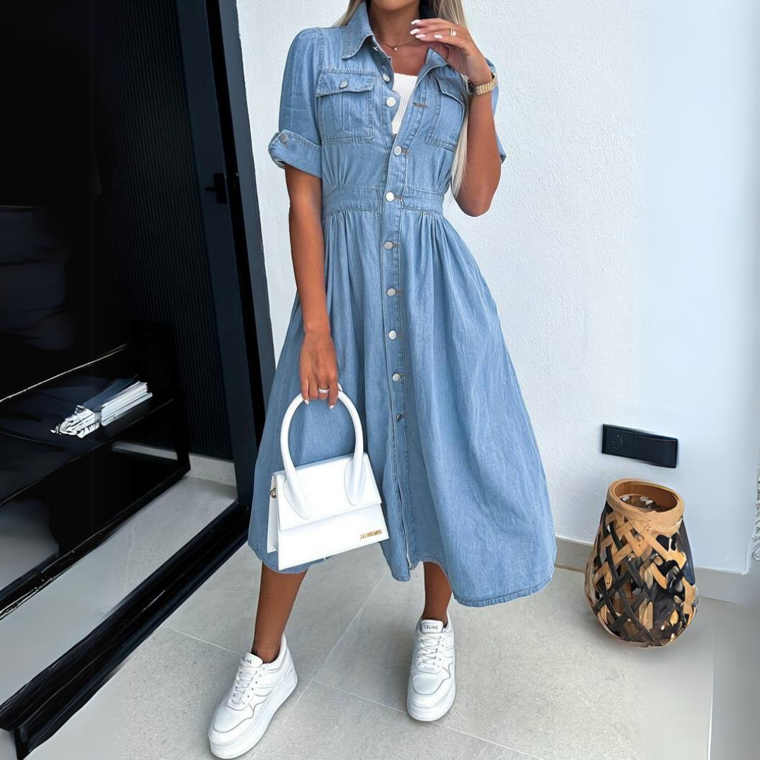 Robe Chemise Jean Décontractée : Confort Chic & Polyvalente