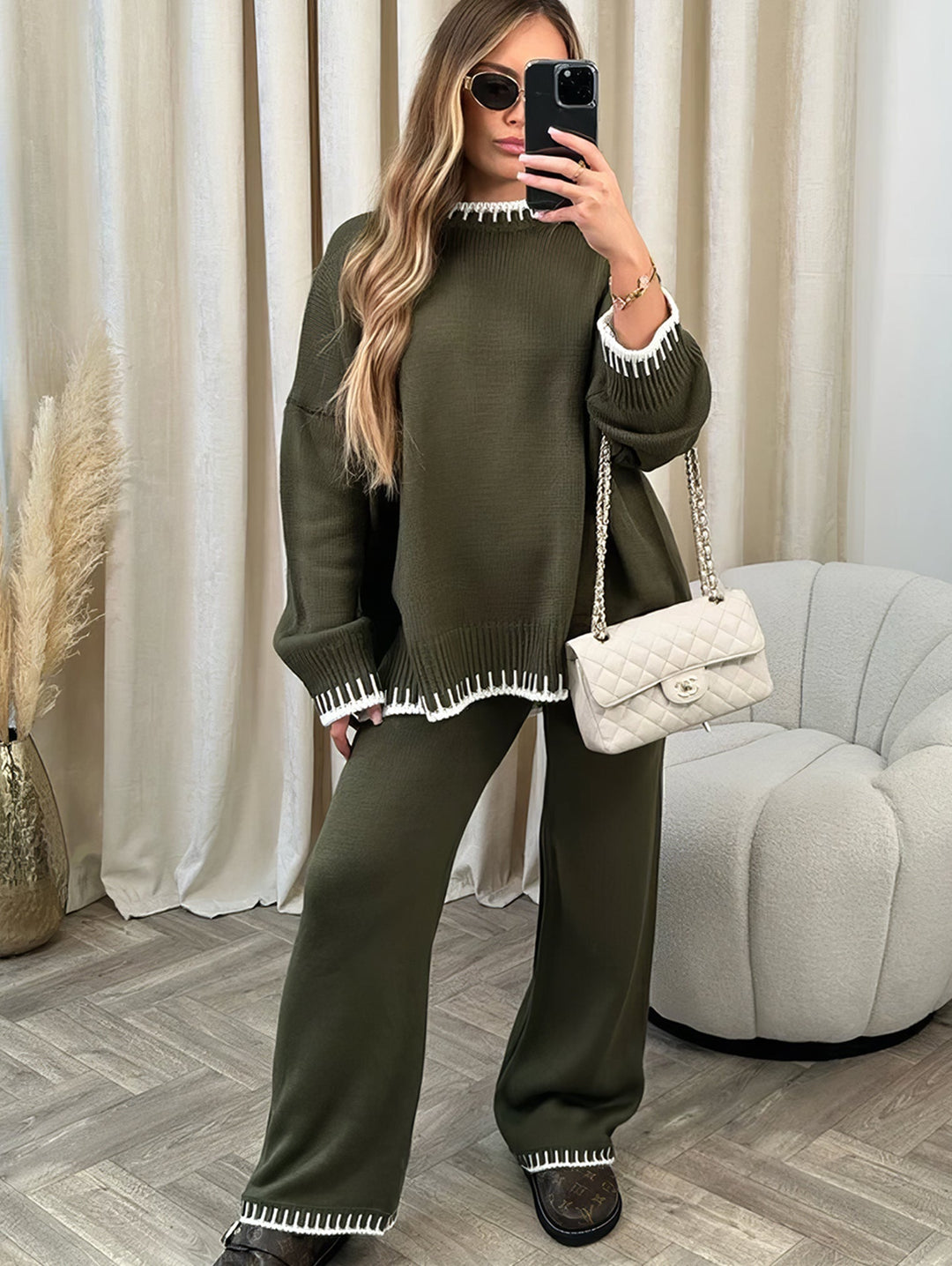 Ensemble Lounge Maille : Douceur Cocooning Élégante