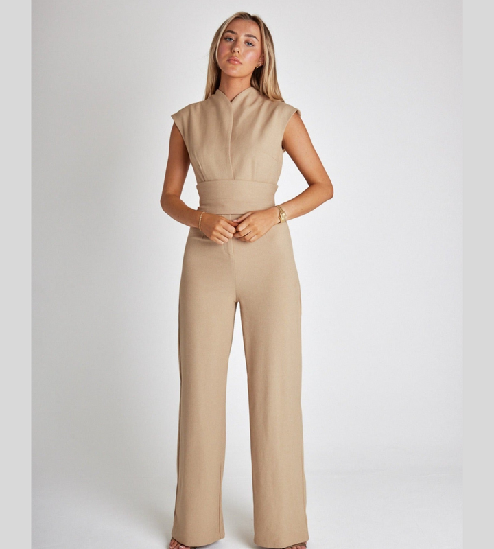 Combinaison Tailleur Ceinturée Femme - Élégante Sophistiquée & Chic