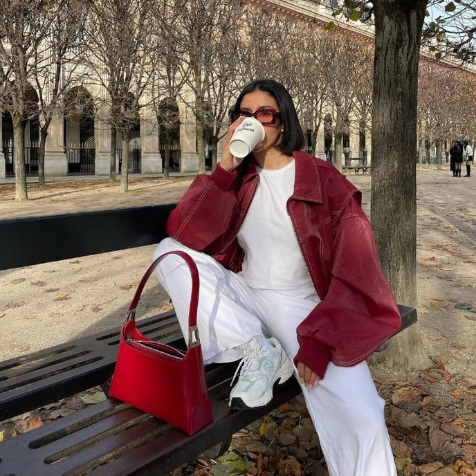 Blouson Similicuir Oversize | Style Urbain Tendance & Audace Mode