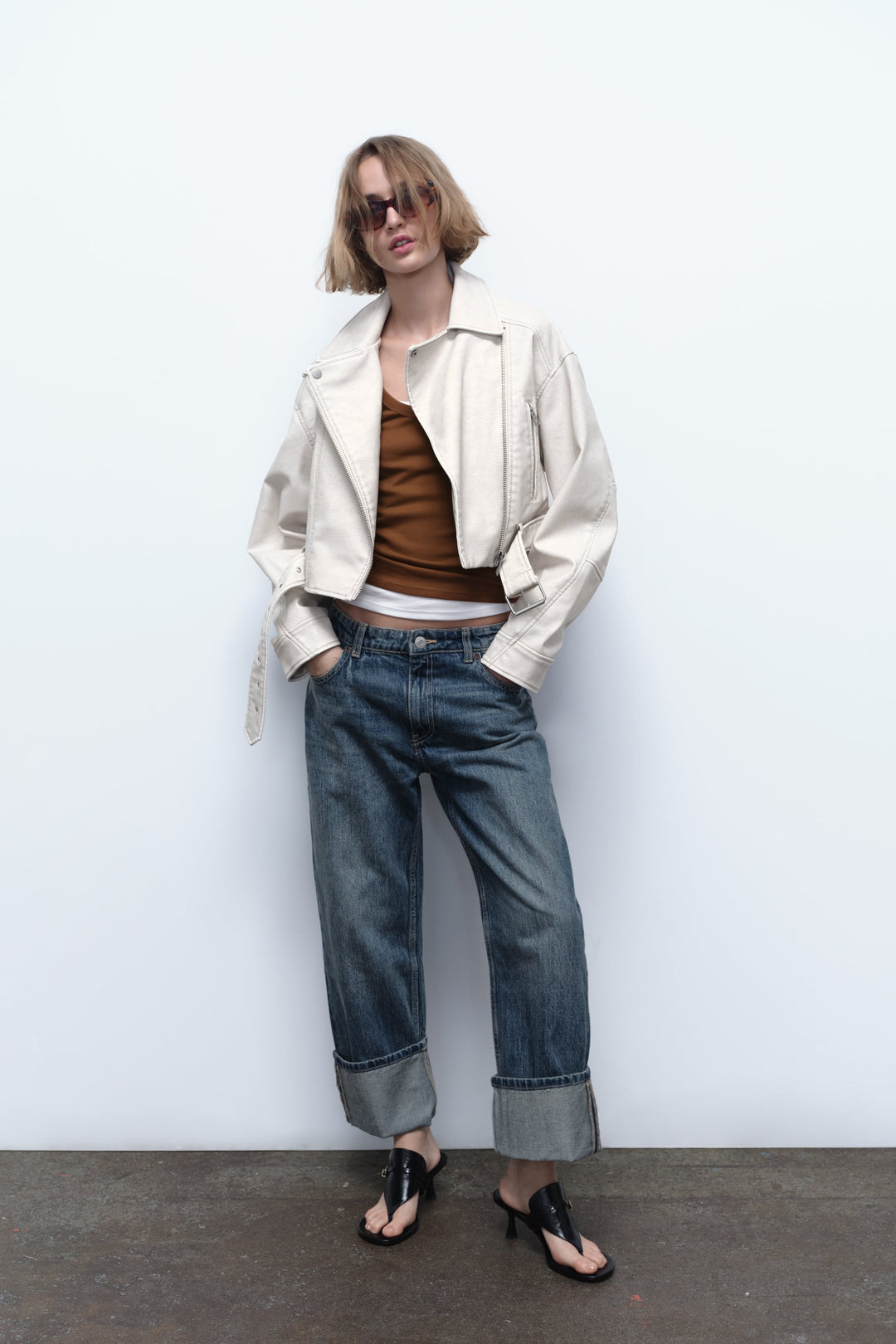 Blouson Court Oversize en Similicuir | Audace & Style Urbain