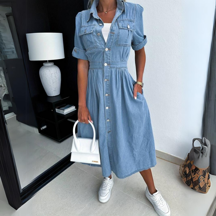 Robe Chemise Jean Décontractée : Confort Chic & Polyvalente