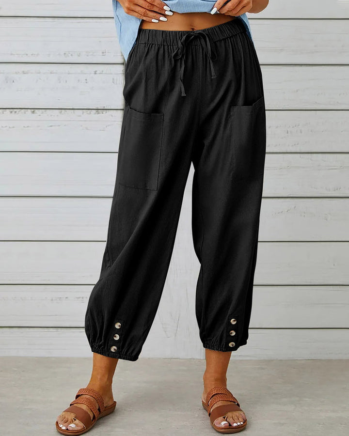 Elise – Pantalon ample femme taille haute