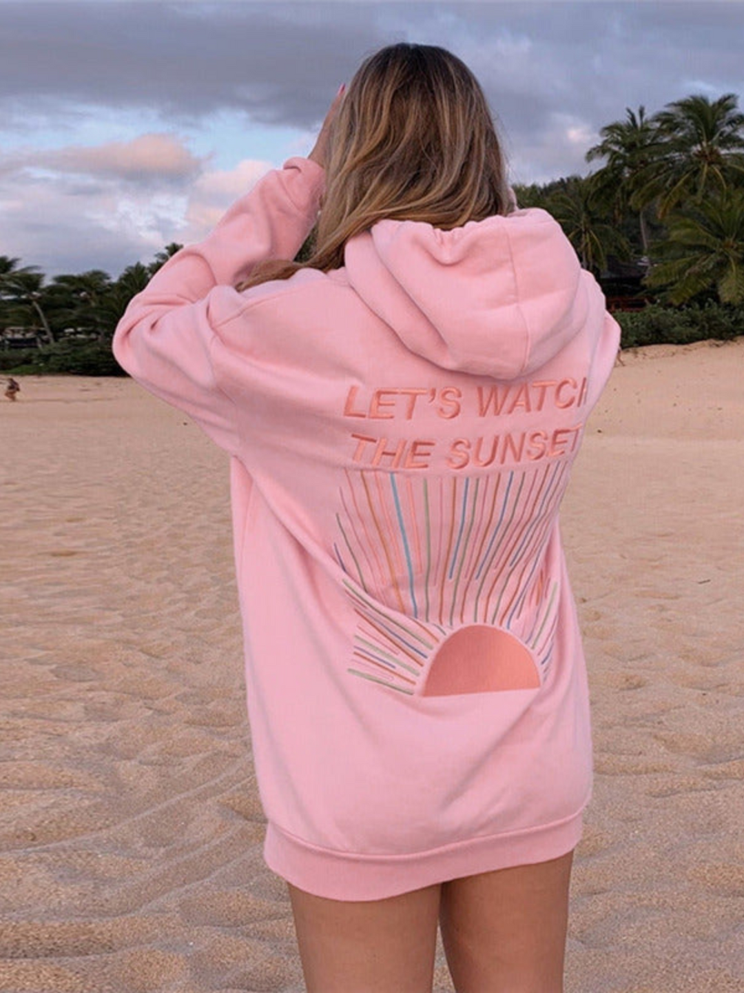 Sweat à Capuche Oversize Imprimé Sunset - Confortable Style Décontracté