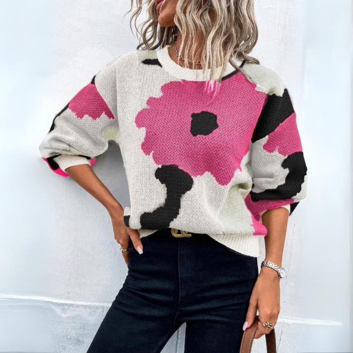 Pull Graphique Coloré Hiver Chaud Tendance Original
