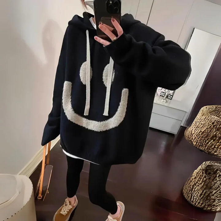 Pull Oversize Capuche Smiley : Confort Streetwear Tendance