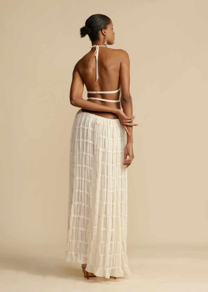 Ensemble Bohème Crochet Femme - Élégance Estivale Deux Pièces