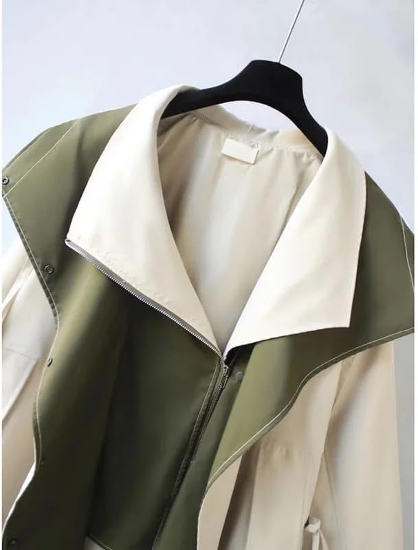 Veste Oversize Bicolore Col Large - Élégante Décontractée Style Urbain