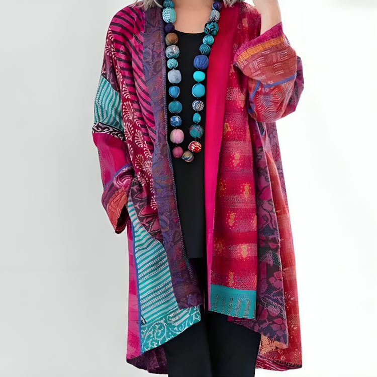Kimono Bohème Multicolore Fluide - Léger Élégant Décontracté