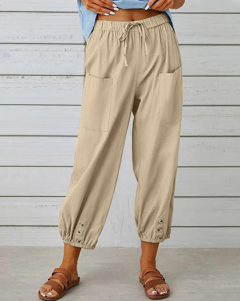 Elise – Pantalon ample femme taille haute