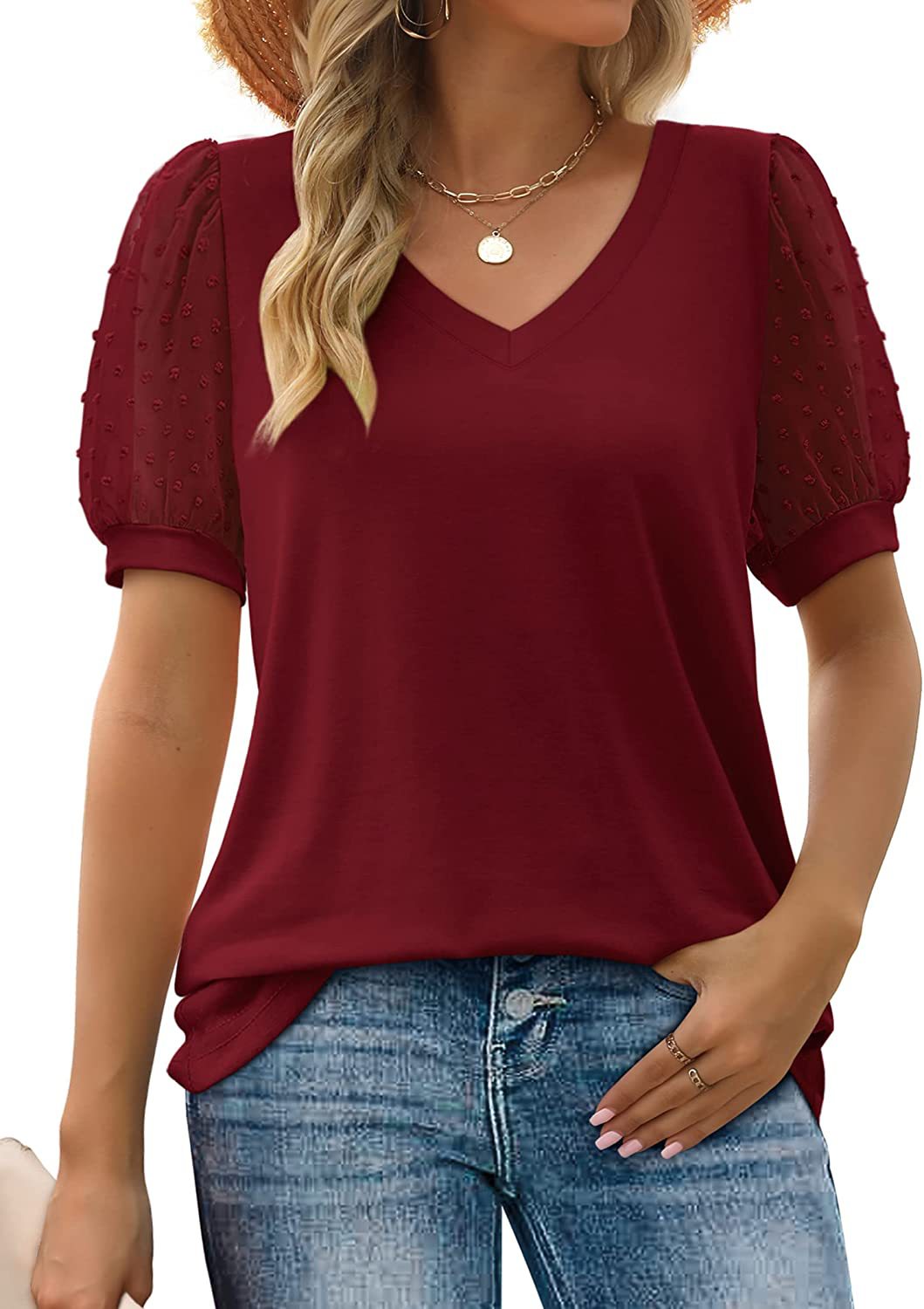 T-shirt Chic Dentelle Femme - Élégance Estivale Décontractée