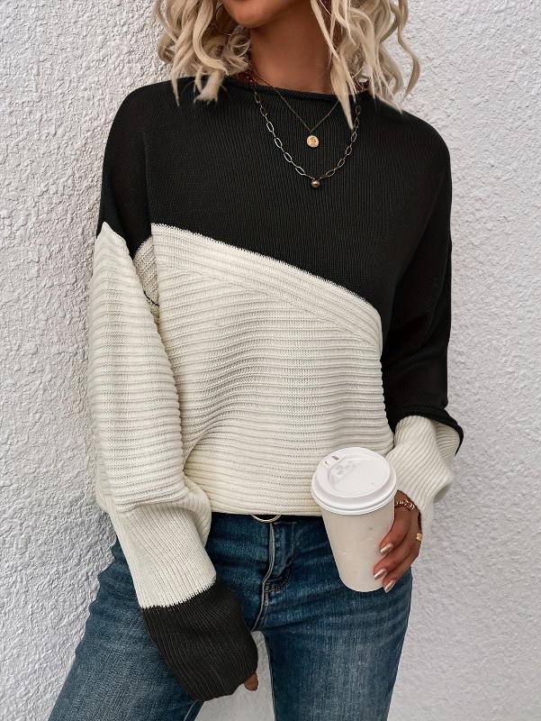 Pull Bicolore Maille Texturée : Style Moderne & Confort Hiver