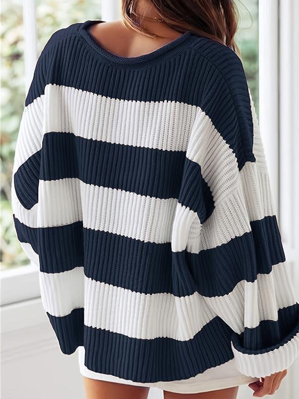 Pull Oversize Rayé Doux : Confort Tendance Décontracté