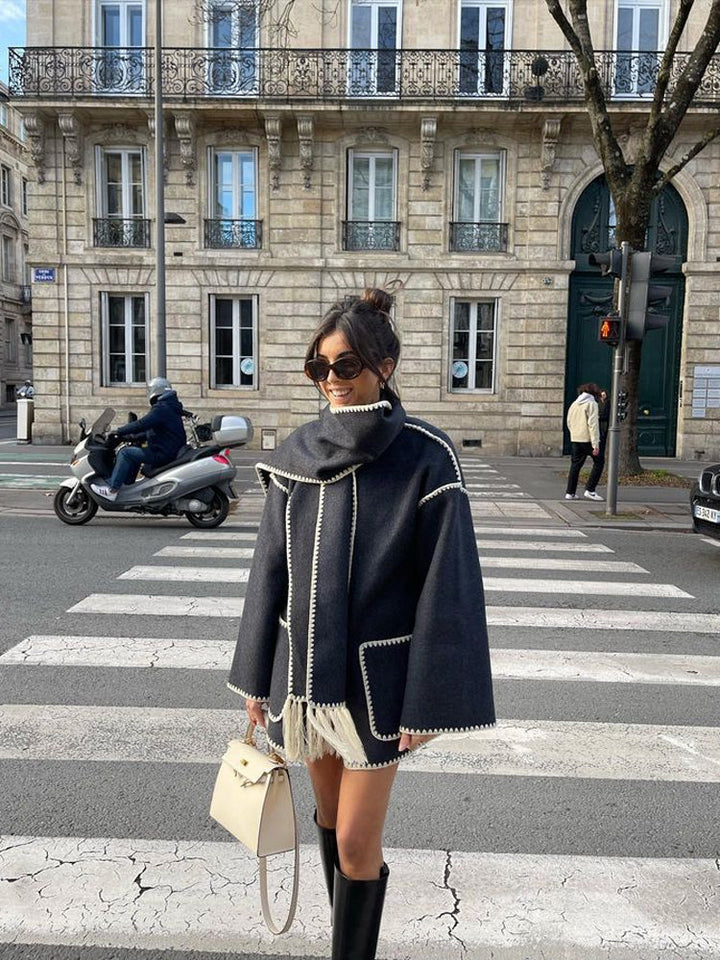 Manteau Cape Oversize Femme - Chic Élégant & Tendance