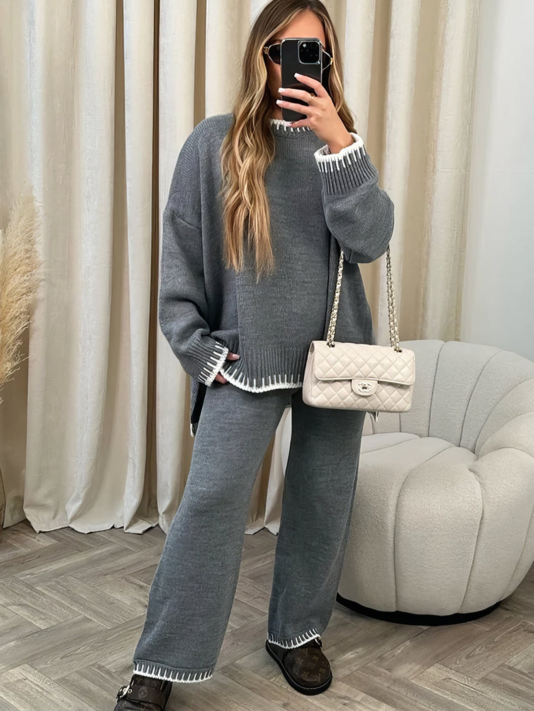 Ensemble Lounge Maille : Douceur Cocooning Élégante