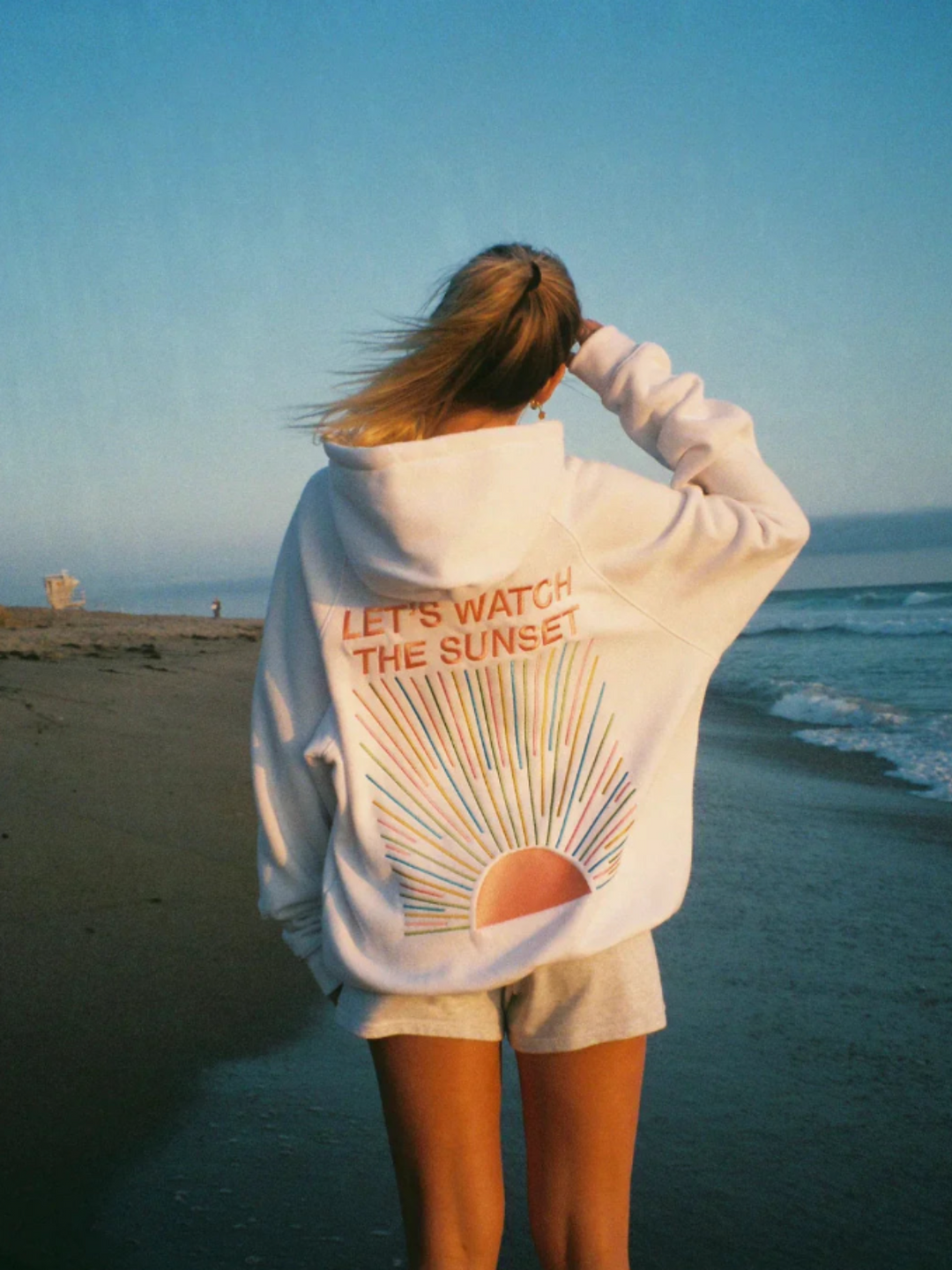 Sweat à Capuche Oversize Imprimé Sunset - Confortable Style Décontracté