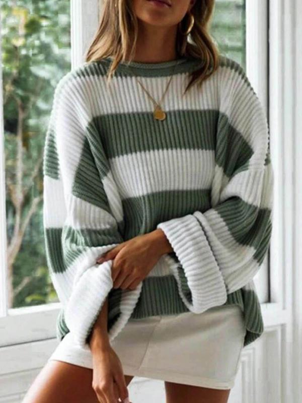 Pull Oversize Rayé Doux : Confort Tendance Décontracté