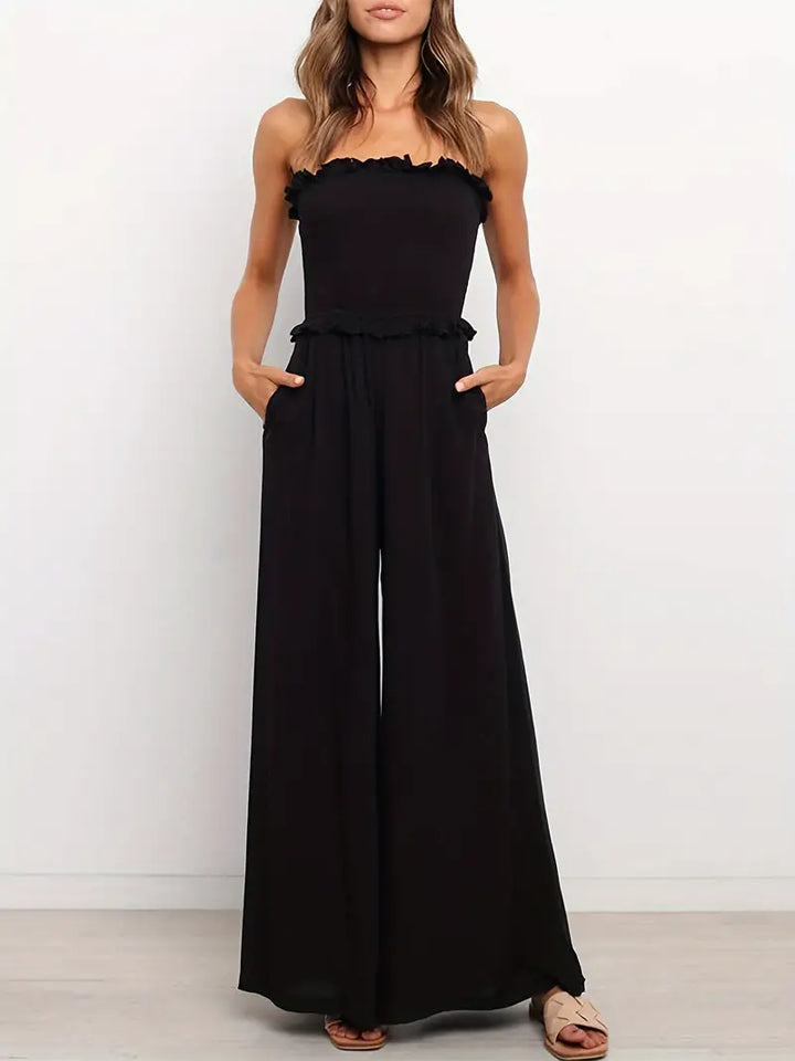 Combinaison Bandeau Noire Luna Femme | Élégance Intemporelle