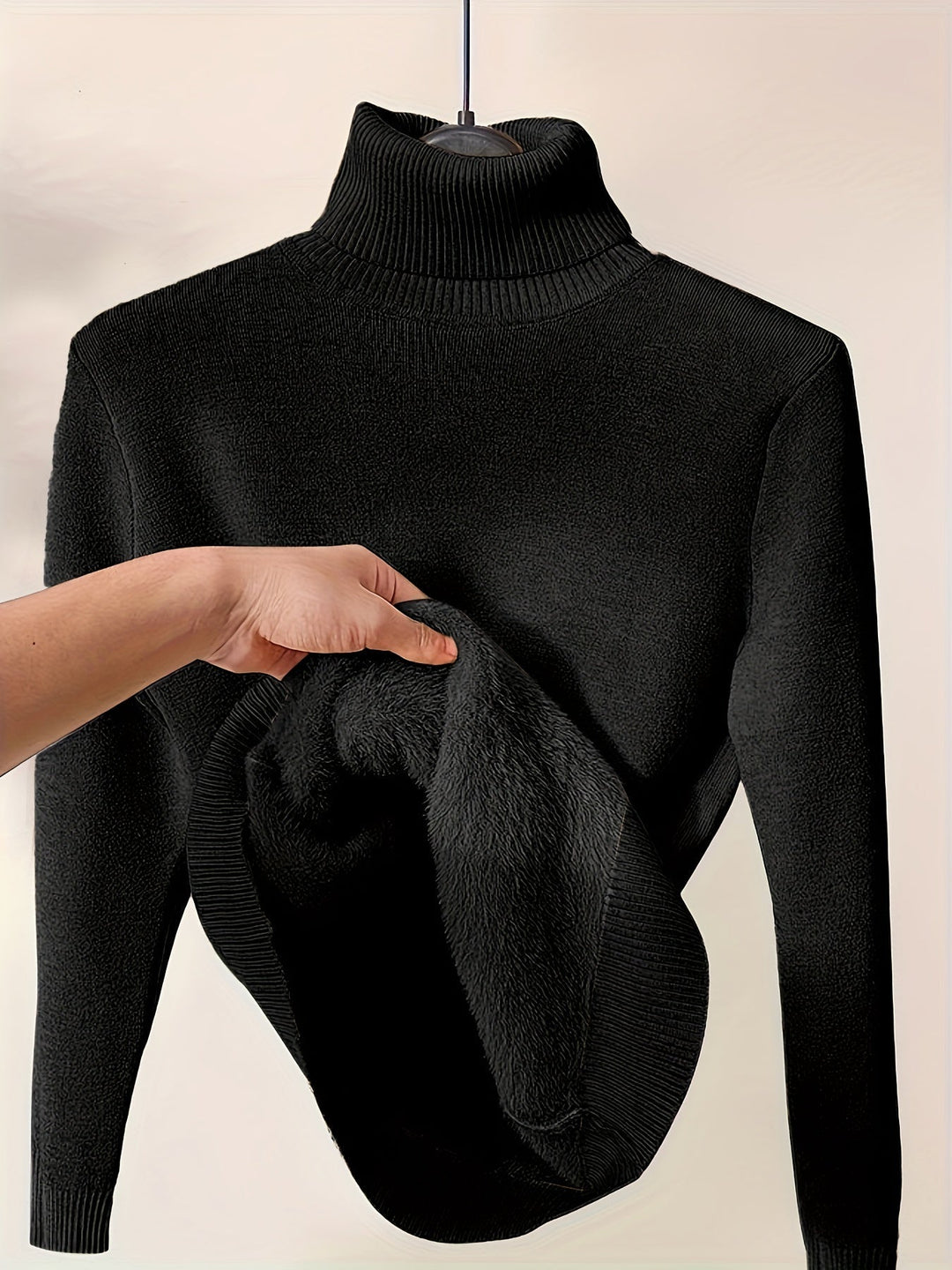 Pull Col Roulé Doublé Femme - Chaleur Élégante Hivernale