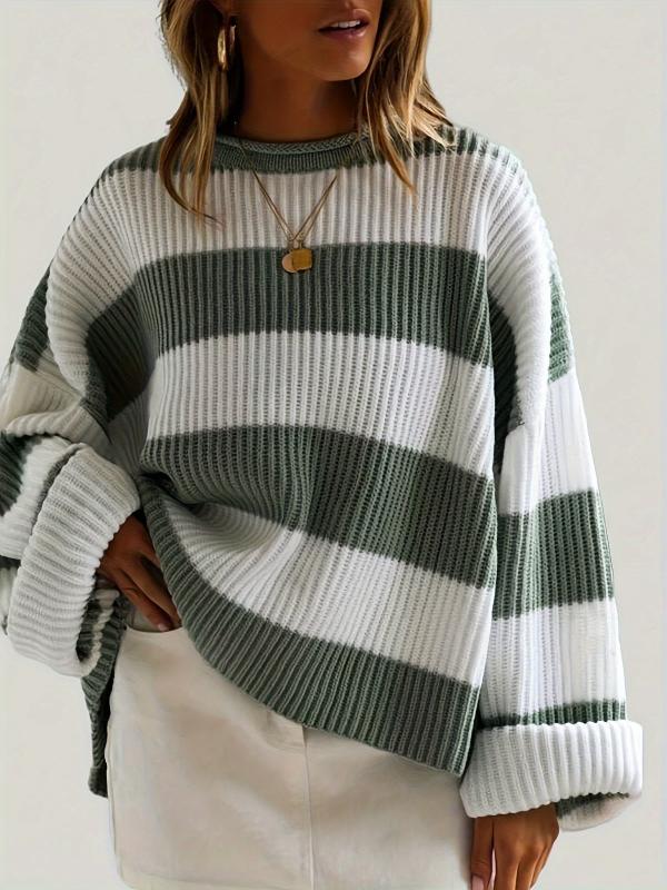 Pull Oversize Rayé Doux : Confort Tendance Décontracté